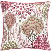 Ophelia Floral Jacquard Filled Cushion 50cm x 50cm Rednut