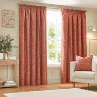 Wylder Grantley Jacquard Pencil Pleat Curtains In Brick 228 X 228Cm, Multi