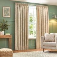 Wylder Grantley Jacquard Pencil Pleat Curtains In Natural 228 X 228Cm, Multi