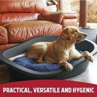 Rosewood Eco Line Recycled Plastic Pet Bed - Graphite Grey - Large (Approx. 95cm) | Durable, Washable Bed for Dogs