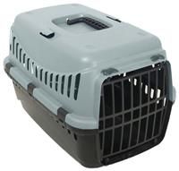 Rosewood Eco Line Recycled Plastic Pet Carrier for Travel - Ice Blue/Black - Medium