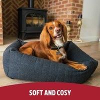 Rosewood Grey Felt Support Dog Bed Small  wilko
