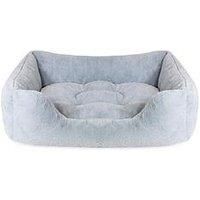 Rosewood Fur Box Dog Bed, Blue, Medium