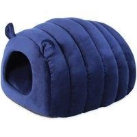 Rosewood Navy Velvet Hideaway Cat Bed