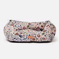 Rosewood Joules Festival Floral Box Bed for Dogs, Large Dog Bed, Padded Sides, Non-Slip Base, Luxury Pet Bed for Large Dogs