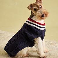 Rosewood Joules Dawson Navy Knit Jumper for Dogs, Medium, Washable, Warm and Comfy Winter Sweater for Medium Dogs