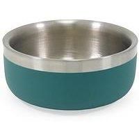 Rosewood Premium Double-Wall Stainless Steel Pet Food Bowl 350ml - Teal