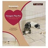 Rosewood Hexagon Dog Play and Safety Pen