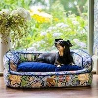 Rosewood x Morris & Co. Strawberry Thief Pet Sofa Bed, Dark Blue, Medium