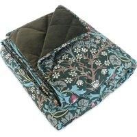 Rosewood x Morris & Co. Blackthorn Pet Blanket for Dogs and Cats, 150 x 100 cm, Green, Dog Blanket/Throw with Soft Velvet Reverse, Easy-Care, Luxury William Morris Print