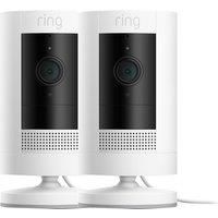 Ring Westcoast 8SW1S9-WUK0-BUN Stick Up Cam Plug-In (Twin Pack) HD 1080p White