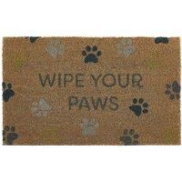 My Mat Printed Coir Wipe Your Paws 45X75, Grey
