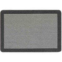 My Stain Door Mat, Stain Resistant, Perfect for Indoor Use, Front Door, Entryway and Patio, Stripe Charcoal 67x100cm