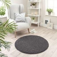 Ripley Stain Resistant Circle Charcoal Grey Rug - 100x100cm