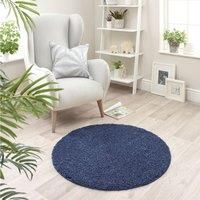 Ripley Stain Resistant Circle Dark Blue Rug - 100x100cm