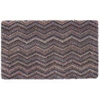 Natural Cotton Zig Zag Doormat Washable Mat Dirt Trapper + anti-slip backing