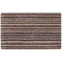 Natural Cotton Stripe Doormat Washable Mat Dirt Trapper + anti-slip backing