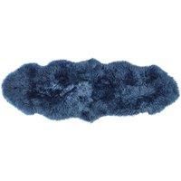 Ripley Genuine Sheepskin Navy Blue Rug  Double 175x70cm