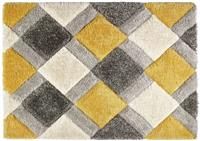 Origins 3D Geo Rug Shaggy Ochre 160 x 230cm