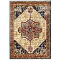 e-Rugs Classic Granada Geometric Abstract Bordered Pattern Persian Traditional Rug, Amber - 200 x 290cm