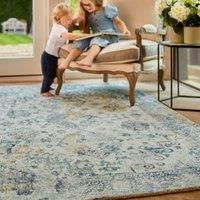 Origins Vogue Rug Blue and Ochre 120 x 170cm