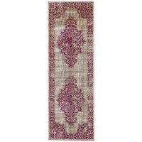 e-Rugs Classic Saville Floral Designer High Traffic Persian Oriental Traditional Rug Runners, Grey/Raspberry - 67 x 200cm