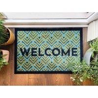 My Mat Nylon Indoor Pattern My Welcome 50X75, Green