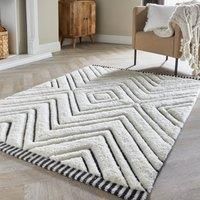 Origins Berber Rug Mono Cream and Black 160 x 230cm
