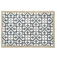 My Mat Nylon Indoor Pattern My Harlequin Tile Blue 50X75, Blue