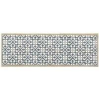 My Mat Nylon Indoor Pattern My Harlequin Tile Blue Runner 50X150, Blue