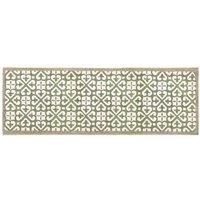 My Mat Nylon Indoor Pattern My Harlequin Tile Green Runner 50X150, Green