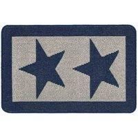 My Stain Door Mat, Stain Resistant, Perfect for Indoor Use, Front Door, Entryway and Patio, Star Navy 50x75cm