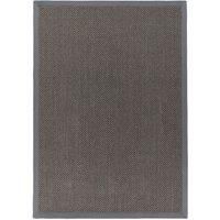 Sisal Rug Dark Grey with Grey Border 120x170