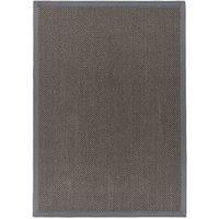 Sisal Rug Dark Grey with Grey Border 200x290