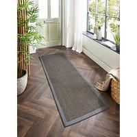 Origins Sisal Runner Warm Natural with Dark Brown Border 67x200
