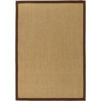 Origins Sisal Rug Warm Natural with Dark Brown Border 120x170