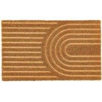 My Mat Embossed Coir Curve Doormat, Perfect for Indoor and Outdoor Use, Large Welcome Mat for Front Door, Entryway and Patio 45x75cm