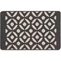 My Stain Door Mat, Stain Resistant, Perfect for Indoor Use, Front Door, Entryway and Patio, Crescent Charcoal 50x75cm
