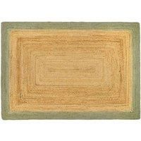 Origins Jute Border Sage Green 80X150