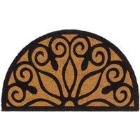 MY MAT Printed Coir Scroll, Perfect for Indoor and Outdoor Use, Large Welcome Mat for Front Door, Entryway and Patio 45x75cm