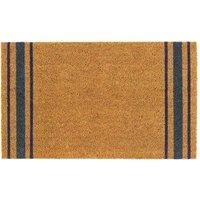 My Mat Printed Coir Navy Border Stripe, Perfect for Indoor and Outdoor Use, Large Welcome Mat for Front Door, Entryway and Patio 45x75cm