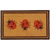 My Mat Printed Coir Ladybird, Perfect for Indoor and Outdoor Use, Large Welcome Mat for Front Door, Entryway and Patio 45x75cm