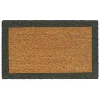 My Mat Printed Coir Border Green, Perfect for Indoor and Outdoor Use, Large Welcome Mat for Front Door, Entryway and Patio 45x75cm