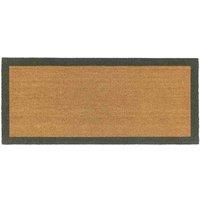 My Mat Printed Coir Border Green, Perfect for Indoor and Outdoor Use, Large Welcome Mat for Front Door, Entryway and Patio 55x124cm