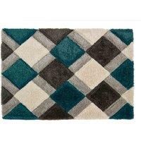 Origins 3D Geo Shaggy Teal 160X230