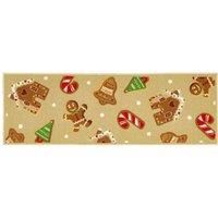 Floormatters Printed Loop Gingerbread 2Pcs 40X60 & 50X150, Multi