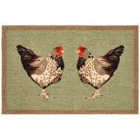 My Mat Chickens Nylon Indoor Pattern Washable Doormat for Hallway, Kitchen, Front Door 50x75cm