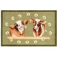My Mat Daisy Cow Nylon Indoor Pattern Washable Doormat for Hallway, Kitchen, Front Door 50x75cm