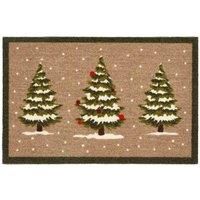 My Mat My Winter Trees Nylon Indoor Pattern Washable Doormat for Hallway, Kitchen, Front Door 50x75cm