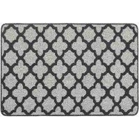 My Stain Door Mat, Stain Resistant, Perfect for Indoor Use, Front Door, Entryway and Patio, Moroccan Tile Charcoal 67X100cm